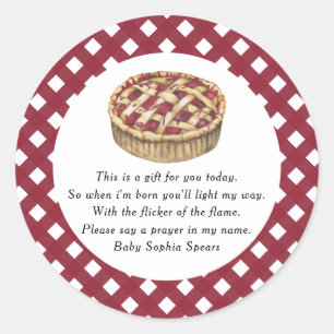 Cutie pie - Prayer Candle Label