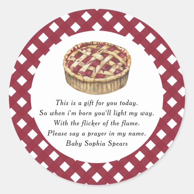 Cutie pie - Prayer Candle Label (Front)