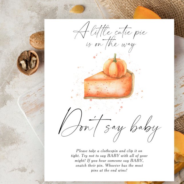 Cutie pie pumpkin - Don't say baby Poster (Creator Uploaded)