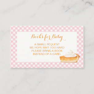 Cutie Pie pumpkin pie pink plaid books for baby Enclosure Card