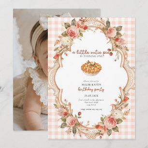 Cutie Pie Sweet One First Birthday Invitation