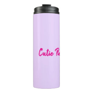 Cutie Pie Tumbler Gift for Her Pink Purple Cute