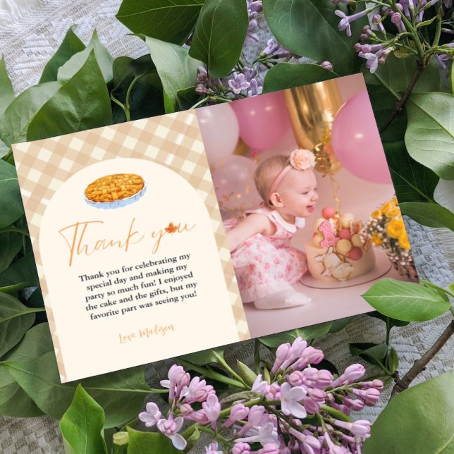 Cutie Piue Thanksgiving Birthday Thank You Card (Creator Uploaded)