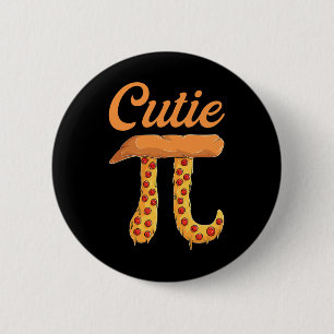 Cutie Pizza Pi Day Vintage Retro Math Lover  2 Inch Round Button