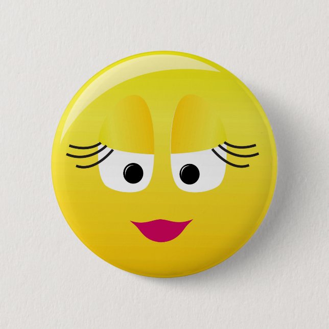 Cutie Smilie 2 Inch Round Button (Front)