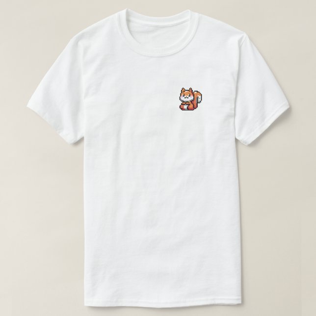 Cutie Squirrel Retro Pixel Art Unisex T-Shirt (Design Front)