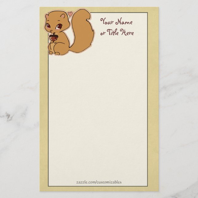 Cutie Squirrel Stationery (Front)