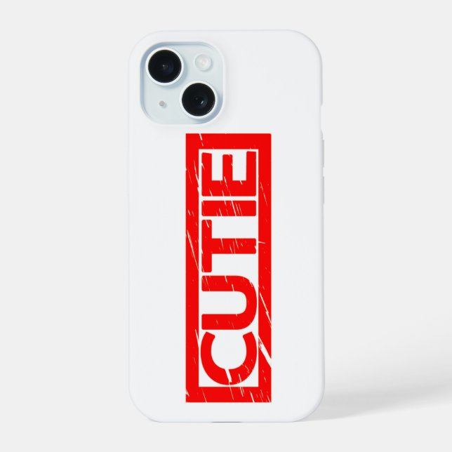 Cutie Stamp iPhone 15 Case (Back)