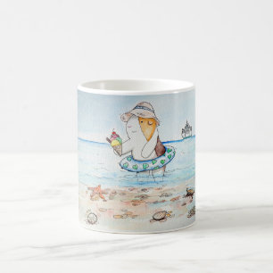 Cutie the Guinea Pig at the Seaside Painting Coffee Mug