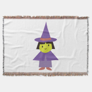Cutie Witch Throw Blanket