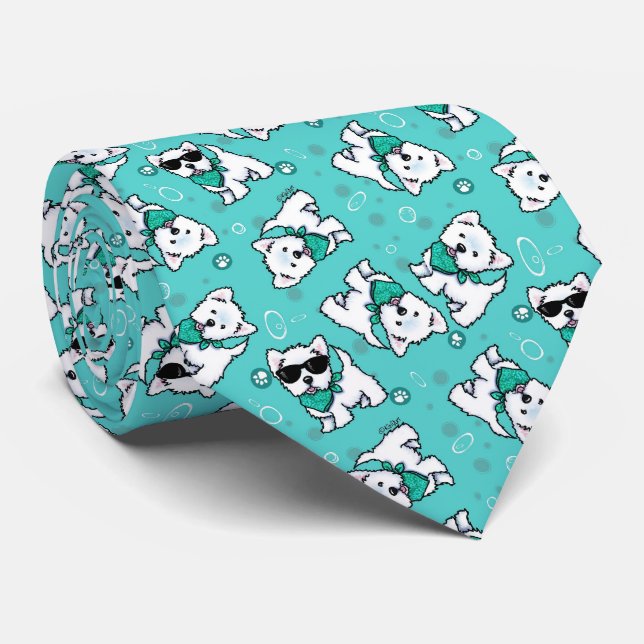 Cutieface Westie KiniArt Tie (Rolled)