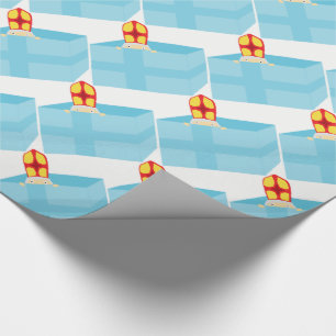 Cutieful Kids Art Cute Funny St. Nick Sinterklaas Wrapping Paper
