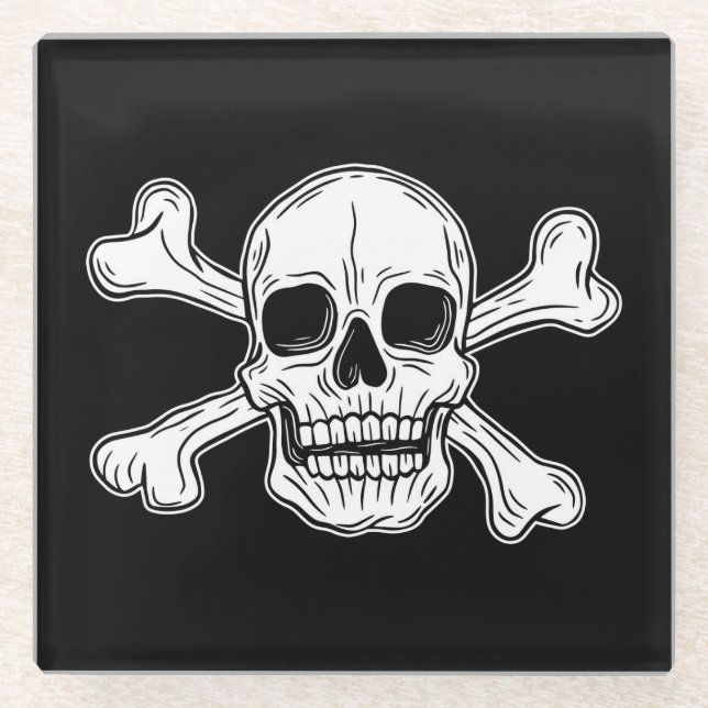 cutlass pirate sword glass coaster (Front)