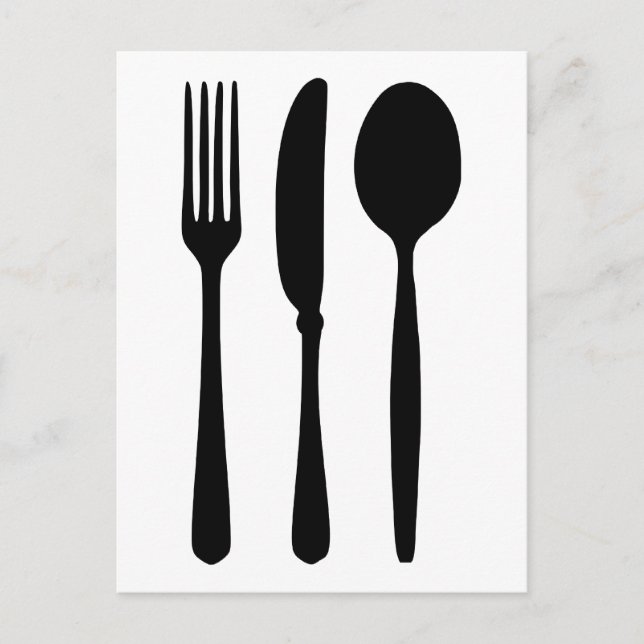 Cutlery - Fork - Knife - Spoon Postcard (Front)