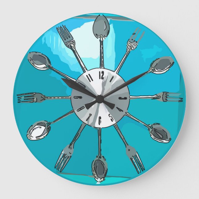 Cutlery O'clock Large Clock (Front)