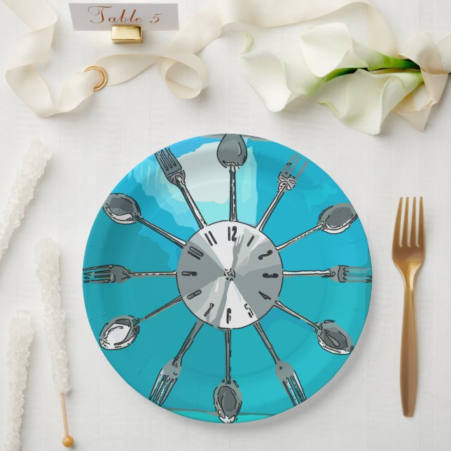 Cutlery O'clock Plate (Wedding)