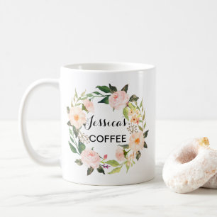Cutom Name Mug, Personalized Name Mug, Floral-3 Coffee Mug