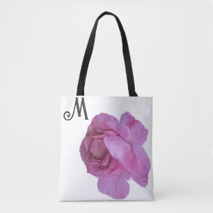 Cutomizable pretty boho pink rose fashion  tote bag