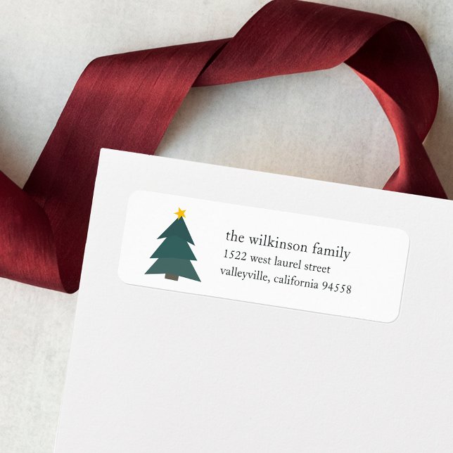 Cutout Christmas Tree | Holiday Return Address (Creator Uploaded)