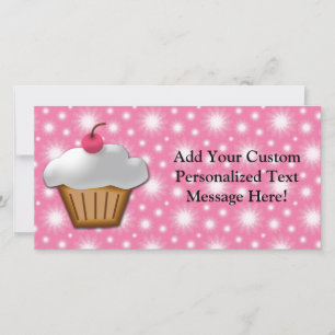 Cutout Cupcake with Pink Cherry on Top