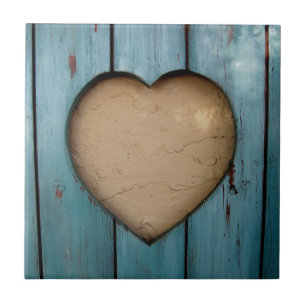 Cutout heart shape artistic tile