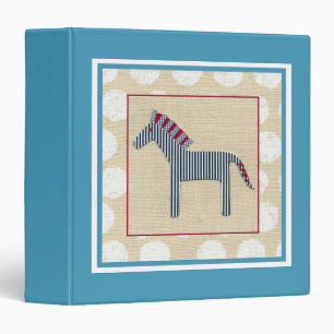 Cutout Zebra on Cream Background Binder