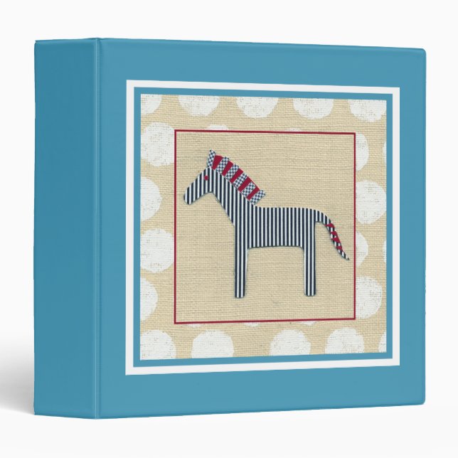 Cutout Zebra on Cream Background Binder (Front/Spine)