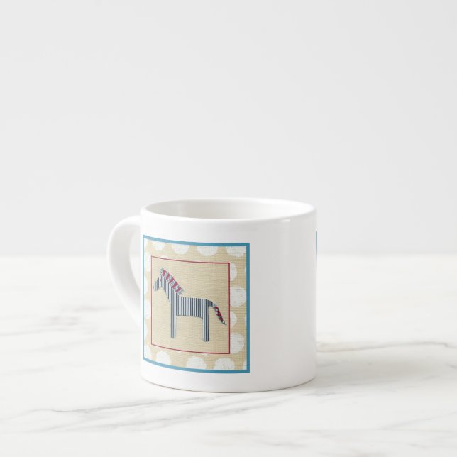 Cutout Zebra on Cream Background Espresso Cup (Front Left)