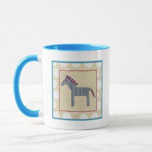Cutout Zebra on Cream Background Mug
