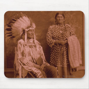 Cuts The Bear's Ears and Wife - Crow Mouse Pad