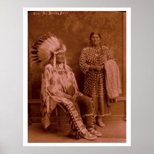 Cuts The Bear's Ears and Wife - Crow Poster