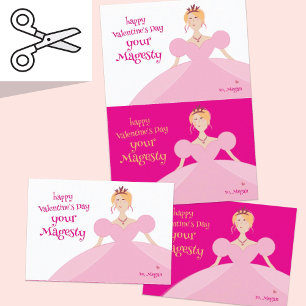 Cuttable Pretty Princess Valentines Card Pair