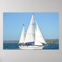 Cutter Ketch Under Full Sail