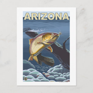 Cutthroat Trout FishingArizona Postcard