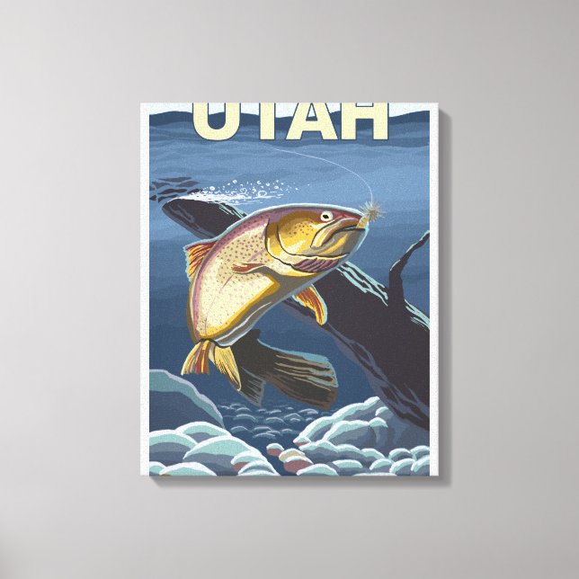 Cutthroat Trout FishingUtah Canvas Print (Front)