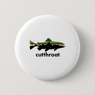 Cutthroat Trout For Fishing Junkies  2 Inch Round Button