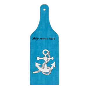 Cutting Board - Anchor with Ship Name
