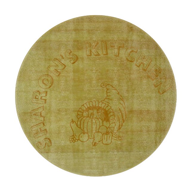 Cutting Board - Bamboo with cornucopia (Front)