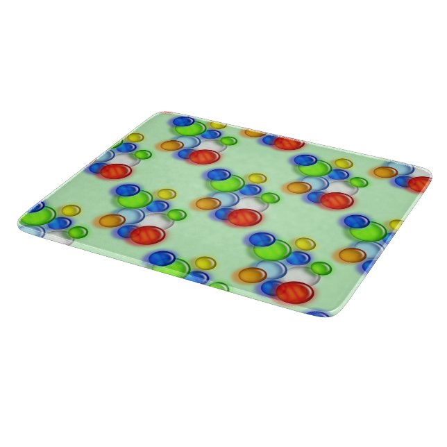 Cutting Board - Coloured Bubbles (Corner)