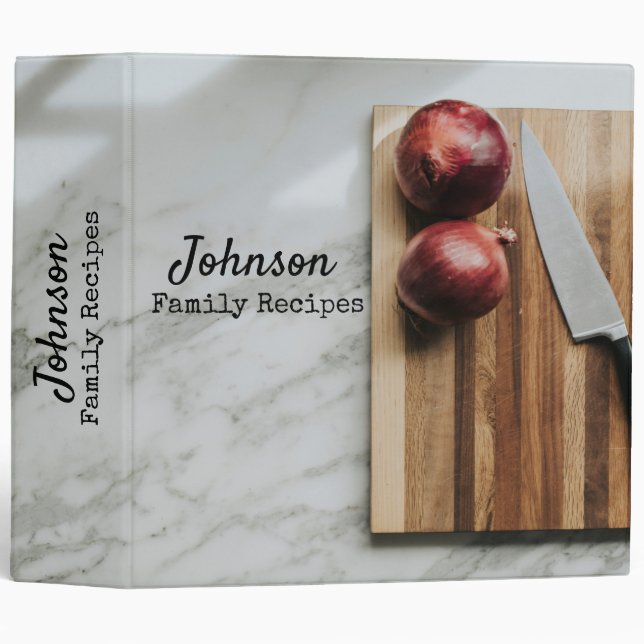 Cutting Board Family Recipe Binder (Front/Spine)