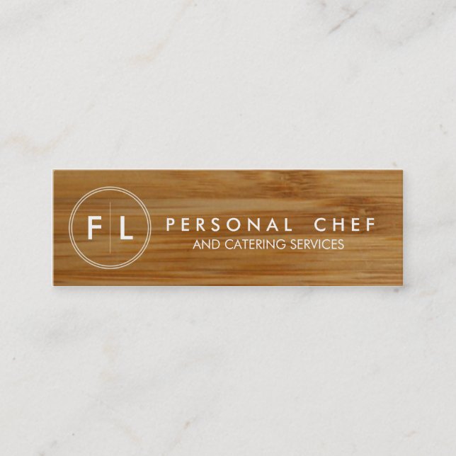 Cutting Board Personal Chef/Catering Business Card (Front)