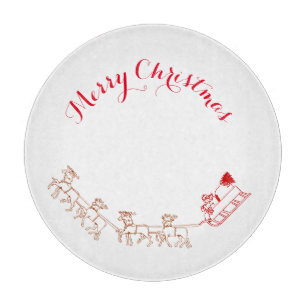 Cutting Board - Santa and His Sleigh