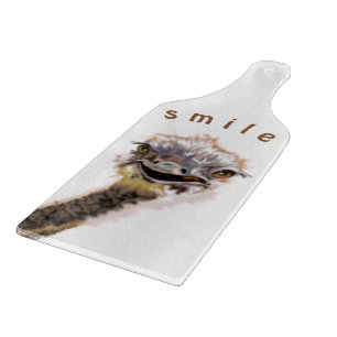 Cutting Board with Happy Ostrich - Smile