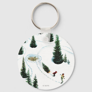 Cutting Down the Tree Keychain