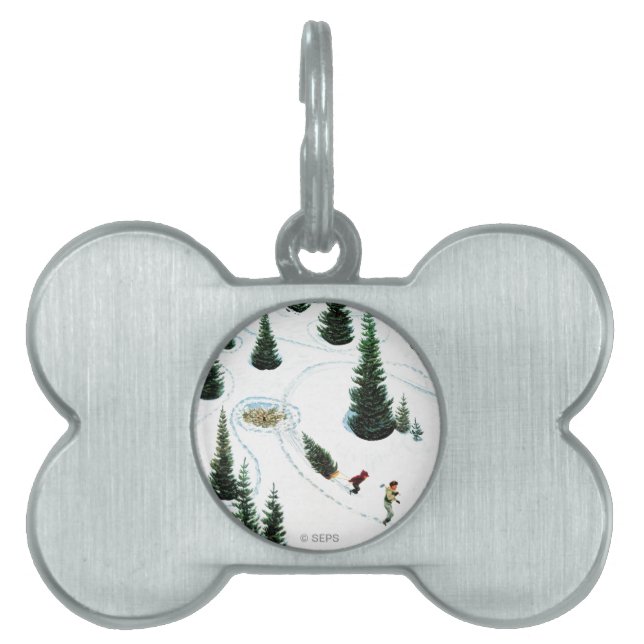 Cutting Down the Tree Pet Name Tag (Front)