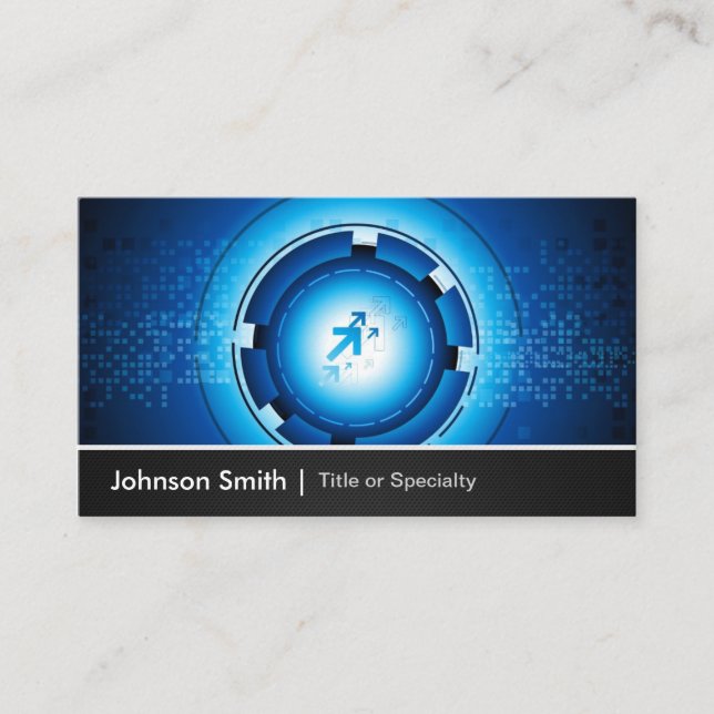 Cutting Edge Hi-Tech Global Cloud Computing Business Card (Front)