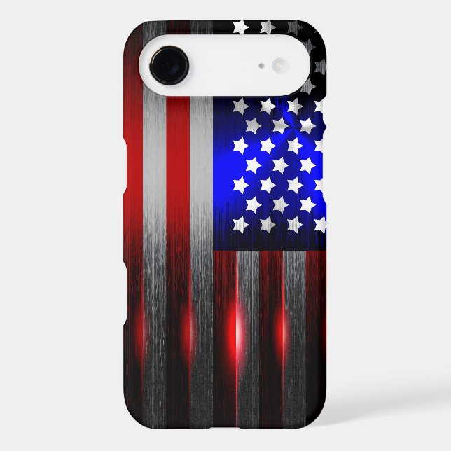 Cutting Edge Laser Cut American Flag 1 Case-Mate iPhone Case (Back)