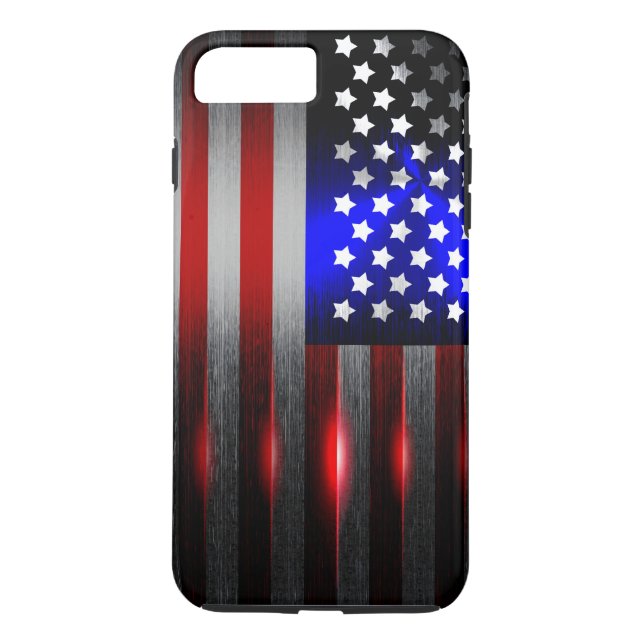Cutting Edge Laser Cut American Flag 1 Case-Mate iPhone Case (Back)