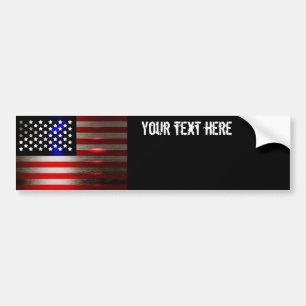 Cutting Edge Laser Cut American Flag 2 Bumper Sticker