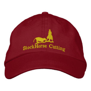 Cutting Horse with Cow Silhouette Cap